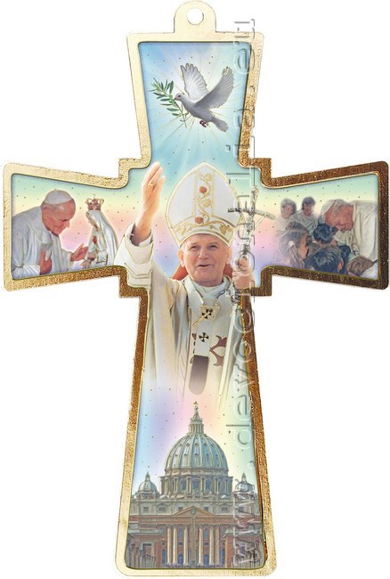 Kreuz 14,5cm - Johannes Paul II.