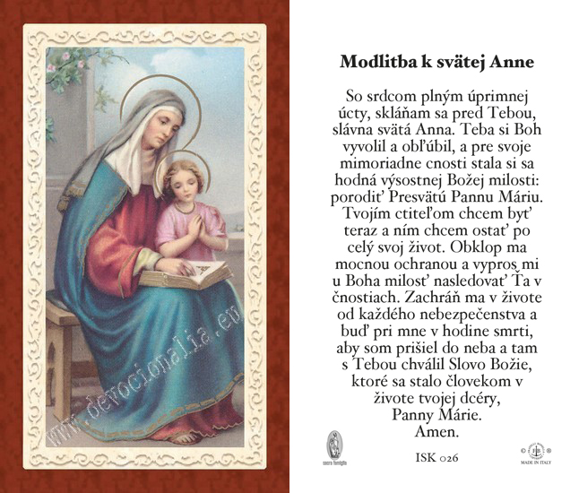 Saint Ann - Gebetskarten Paket