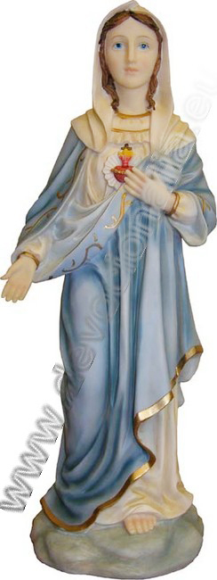 Knigin Maria mit Kind Herz Statue 60 cm