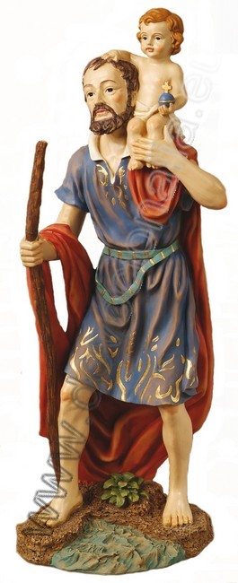 Heiliger Christophorus Heiligenfigur Statue 40 cm