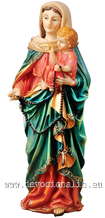 Knigin des Rosenkranzes Heiligenfigur Statue - 20cm