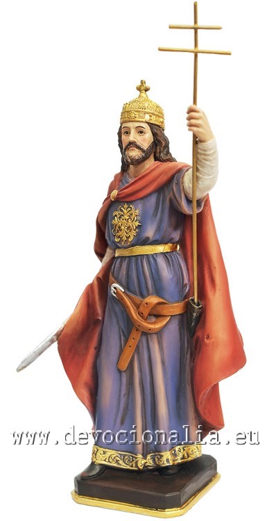 Heilige Stephan der Knig Heiligenfigur Statue  20 cm