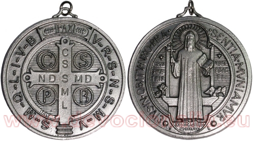 Groe Medaille des heiligen Benedikt 7,5 cm