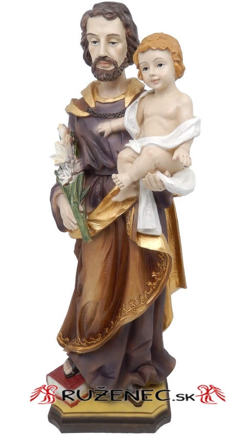 Heiliger Joseph mit Kind Heiligenfigur Statue 41 cm