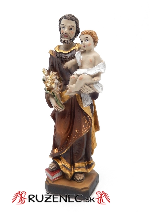 Heiliger Joseph mit Kind Statue 12.5 cm