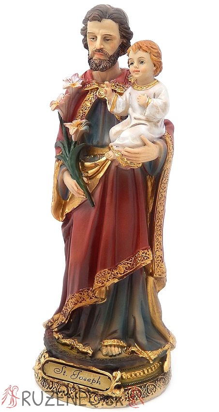 Heiliger Joseph mit Kind Heiligenfigur Statue 20 cm