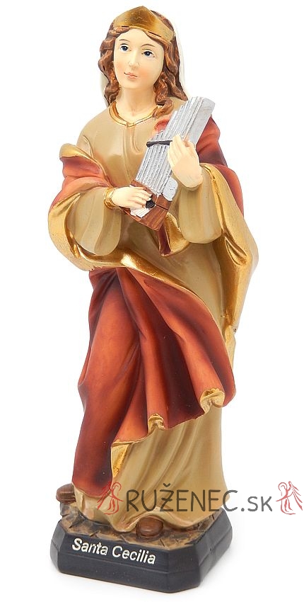 Heilige Cecilia Heiligenfigur Statue 20 cm