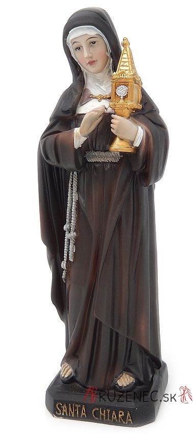 Heilige Klara von Assisi Heiligenfigur Statue - 20cm