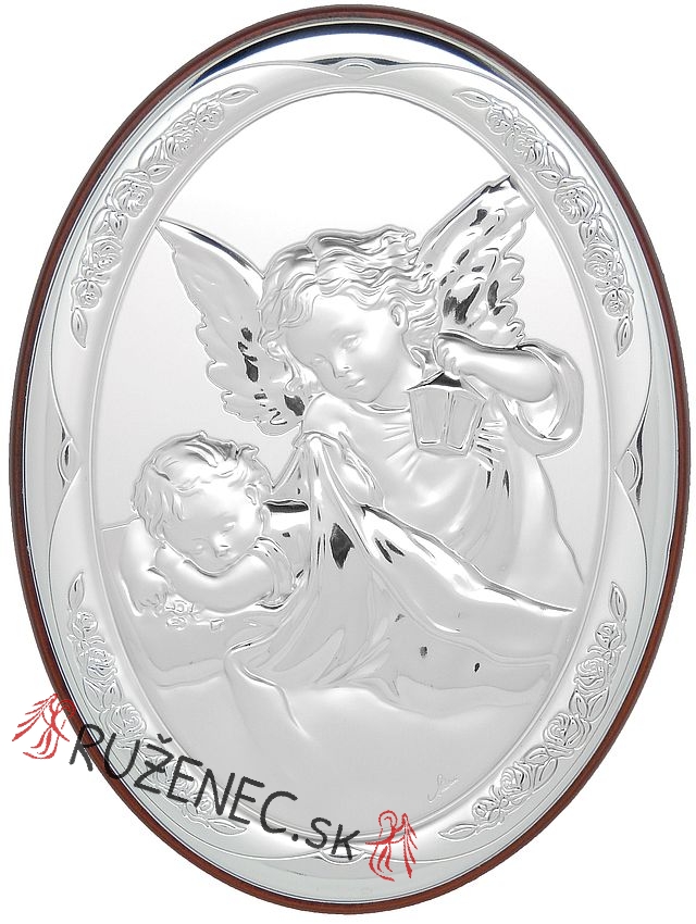 Silbern Plakette 13x18cm - Engel