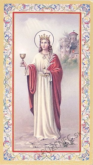 Hl. Barbara - Gebetskarten - 6.5x10.5cm