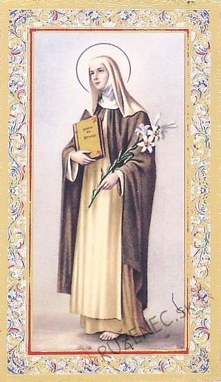 Hl. Katharina von Siena - Gebetskarten - 6.5x10.5cm