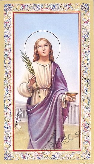 Hl. Lucia - Gebetskarten - 6.5x10.5cm