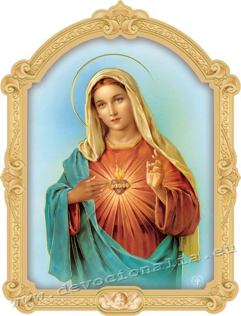 Plaquette 17x23cm - Immaculate Heart of Mary