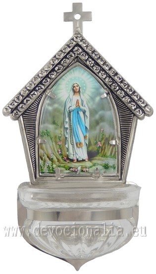 Holy water stoup in glass 3837