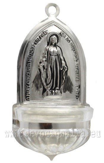 Holy water stoup in glass - Miracolosa