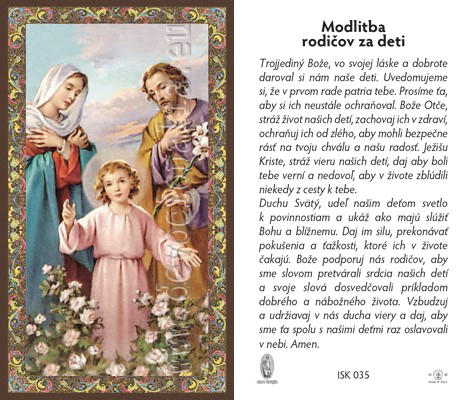 Saint Family - prayer cards - package