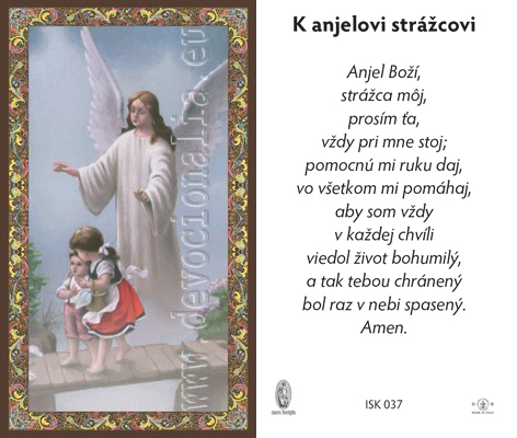 Guardian angel - prayer cards - package
