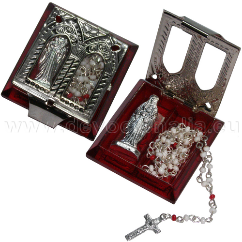 Glass box + Mary Rosary