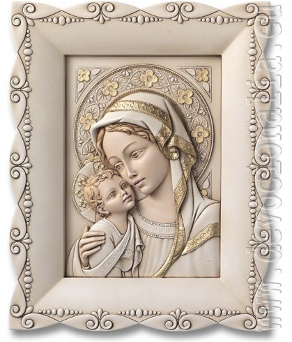 Madonna with child - resin relief image