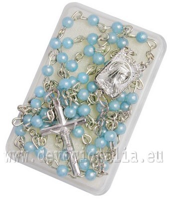 Rosary - 4mm glass beads  blue