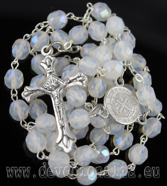 Rosary - 6mm crystal faceted fire-polished glass beads