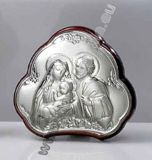 Silvering plaquette  6x6cm - Holy Family