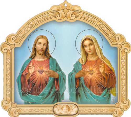 Plaquette 23x17cm - Jesus + Mary