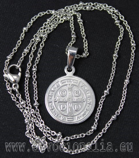 Pendant with chain - Saint Benedict medal