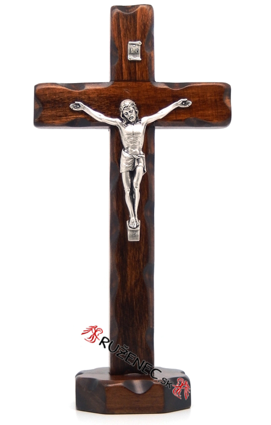 Wooden cross with base 26cm