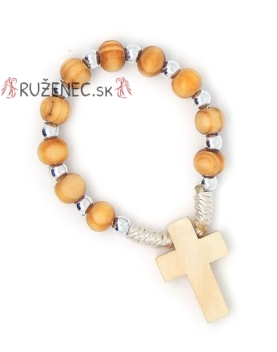 Ten beads rosary - wood