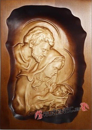 Woodcarving - Holy Family - 33x23cm image