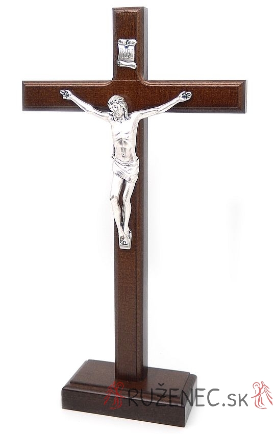 Wooden cross with base 29cm
