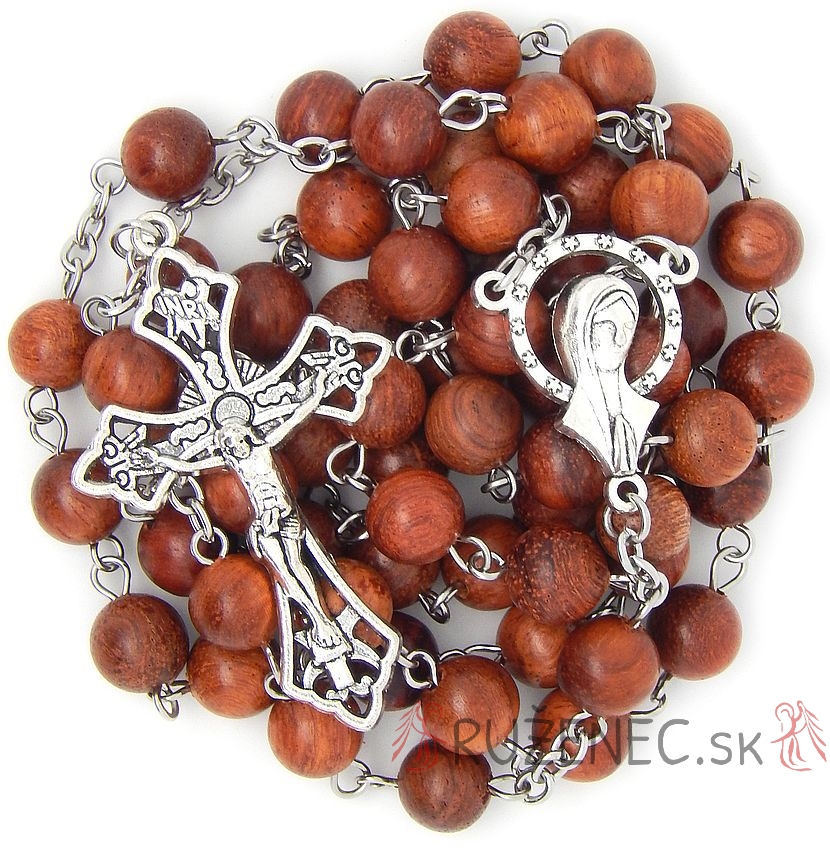 Wood Rosary - 8mm rosewood beads
