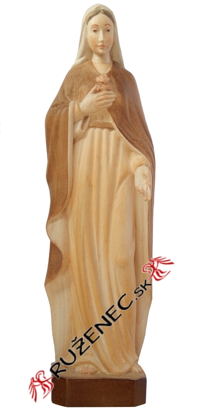 Woodcarving - Immaculate Heart of Mary Statue - 25cm