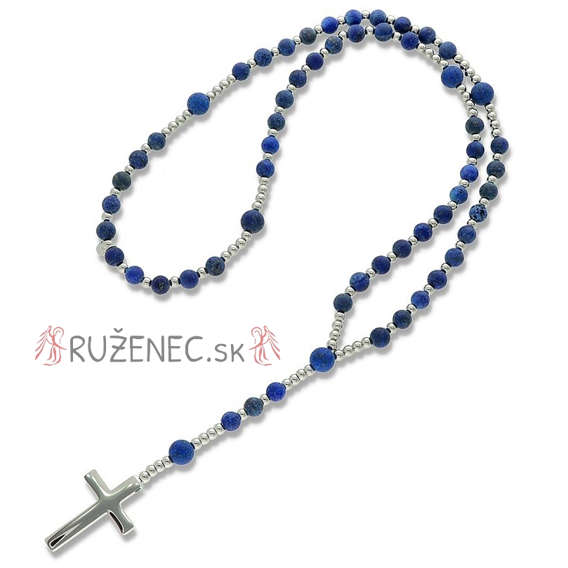 Exclusive Rosary on elastic - blue jadeitepearls