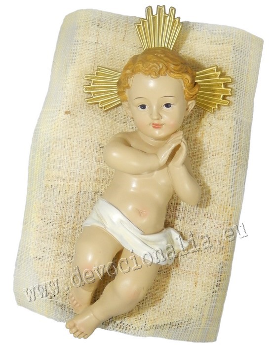 Statue of the Infant Jesus in jaspers - 23cm