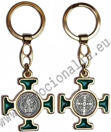 Key - the cross of St. Benedict - green