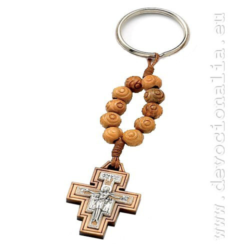 Key Chain - with a wooden rosary