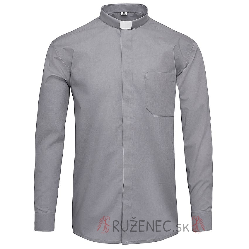 Grey Clergy shirt - long sleeves