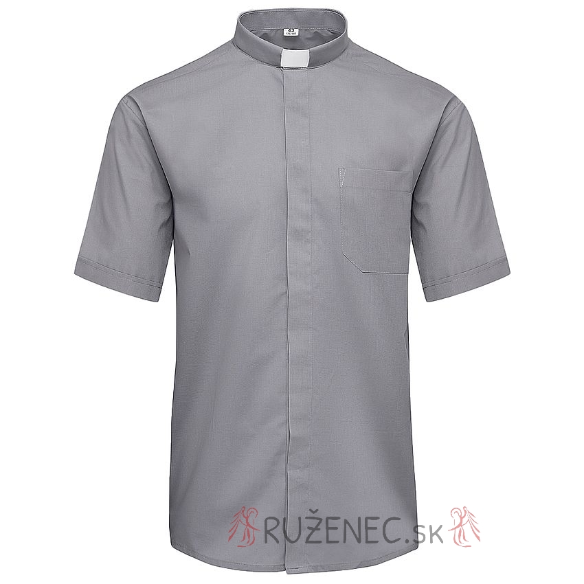 Grey Clergy shirt - short sleeve