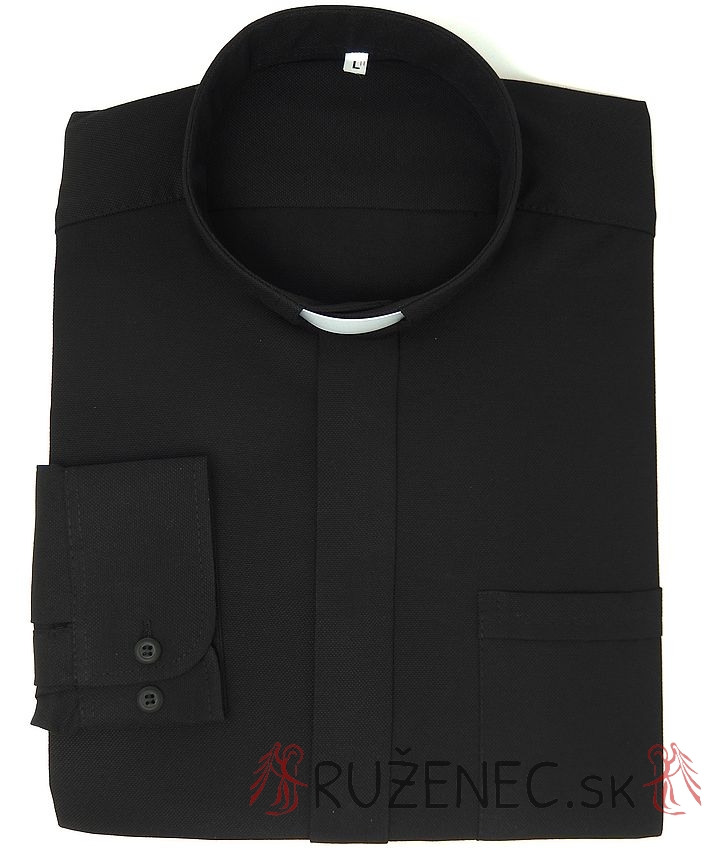Clergy shirt - 80% cotton - oxford - black