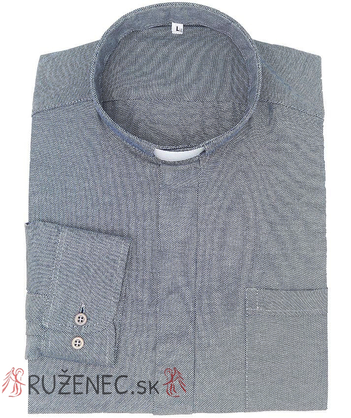 Clergy shirt - 80% cotton - oxford - gray