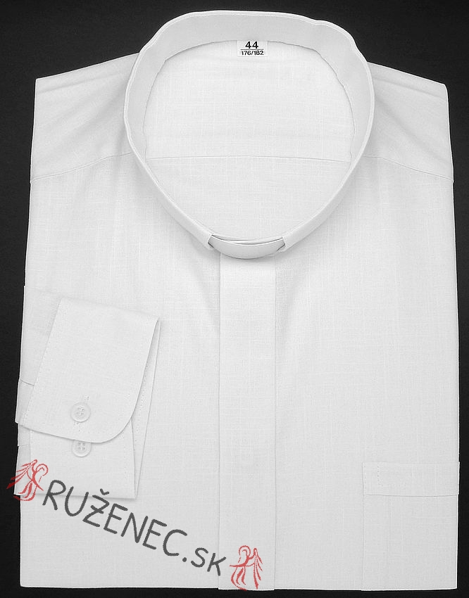 Clergy shirt 70%linen + 30%cotton - long sleeve