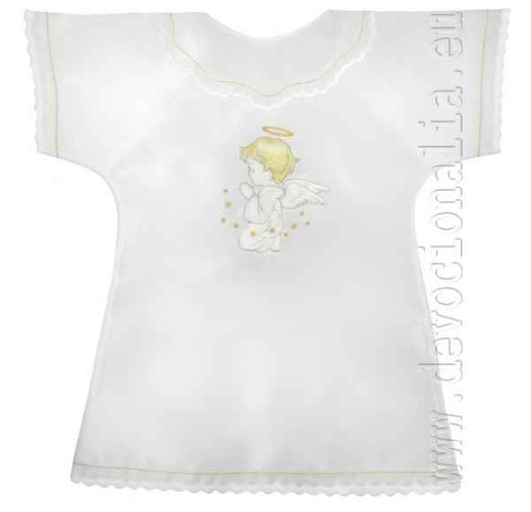Embroidered Infant Baptism Tunic - Angel