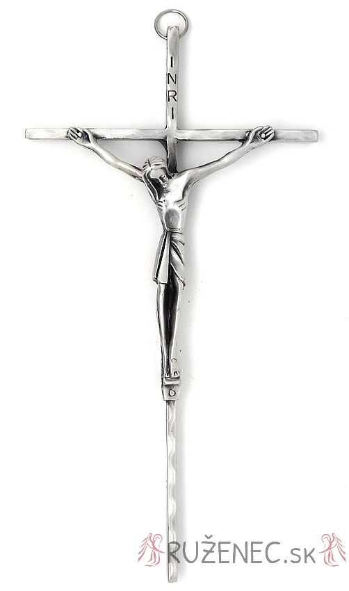 Metallic crucifix 24cm - Silver Colour