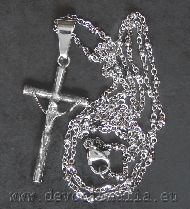 Cross pendant with chain - stainless steeel