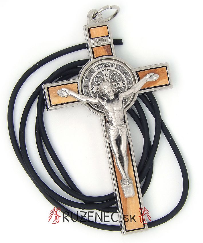 Metal cross 7.5cm - St. Benedict