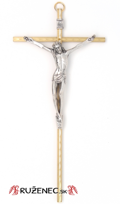 Metallic crucifix 20cm - Gold / Silver Colour