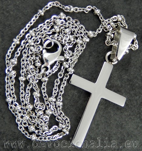 Cross pendant with chain - stainless steeel