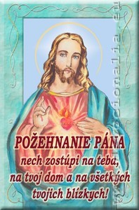 Magnet with prayer - Sacred heart of Jesus